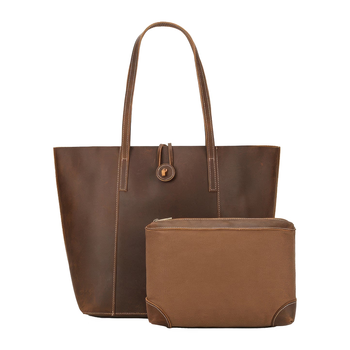 Cabas en cuir naturel