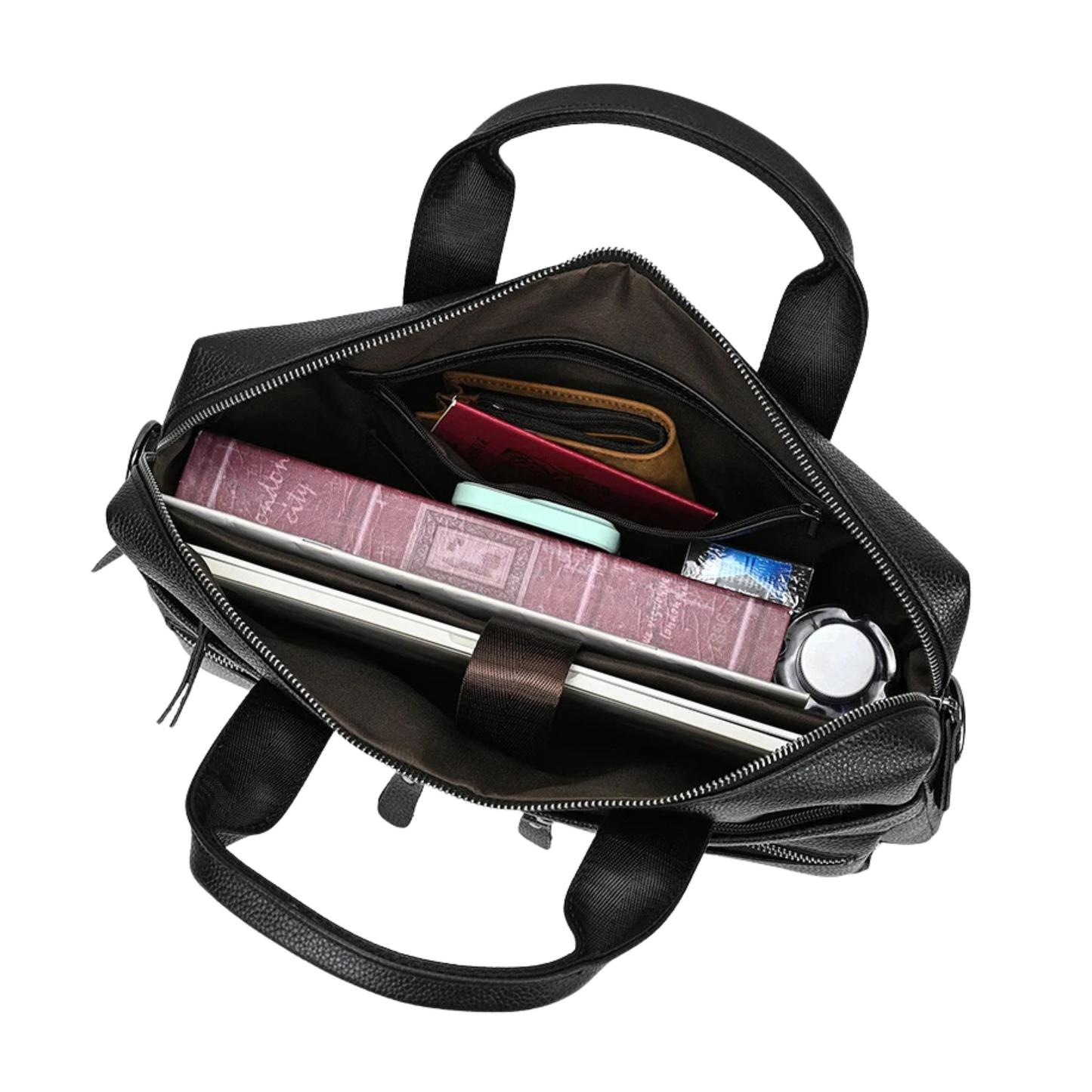 Porte Document en Cuir Noir