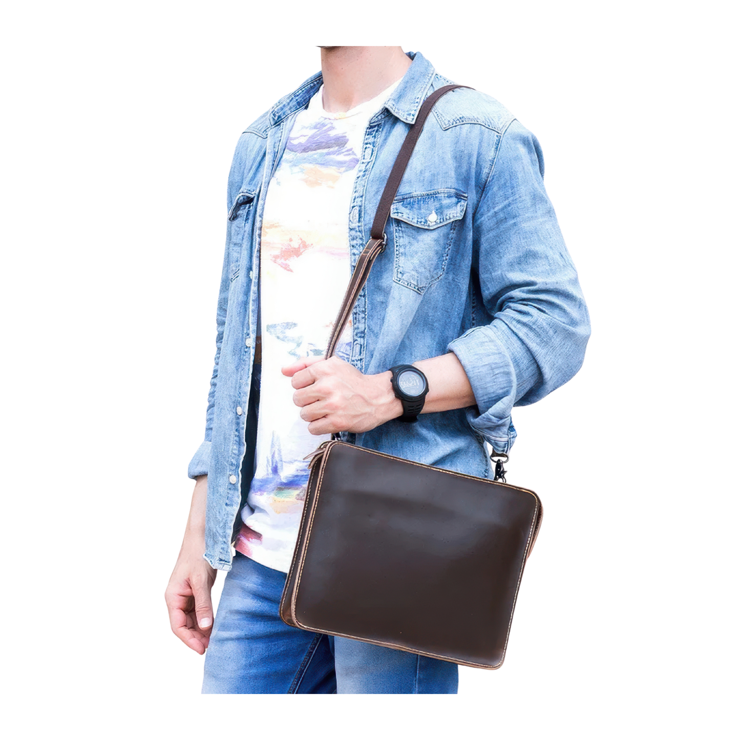 Pochette homme cuir a4