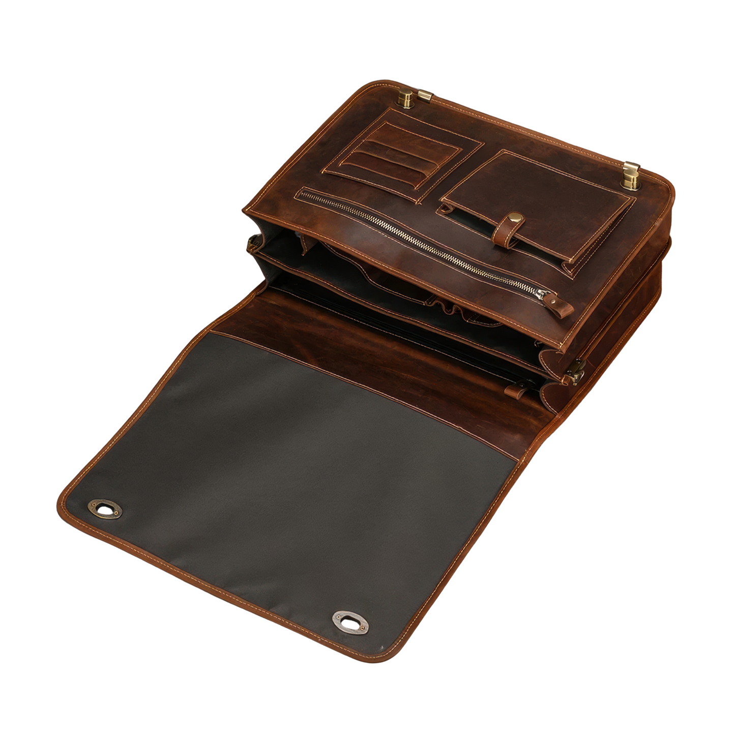 2 soufflets cuir serviette