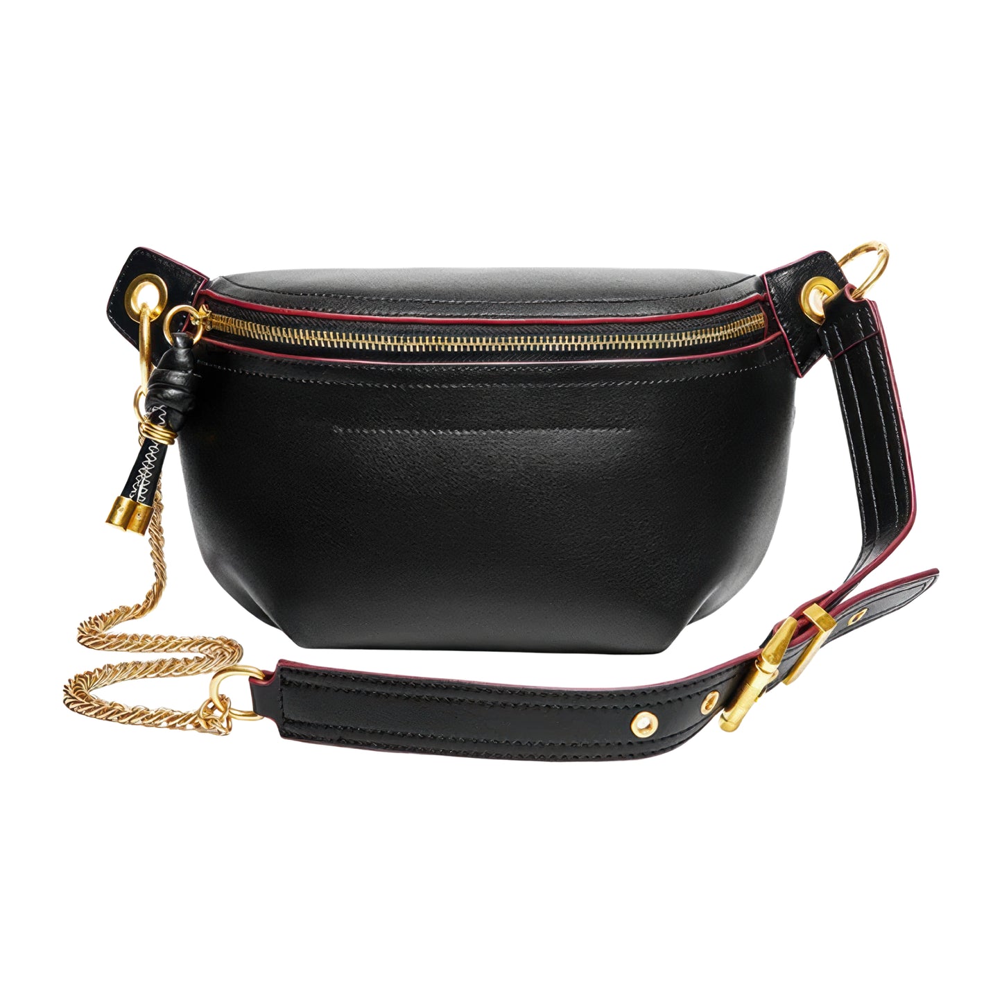 Banane cuir noir femme