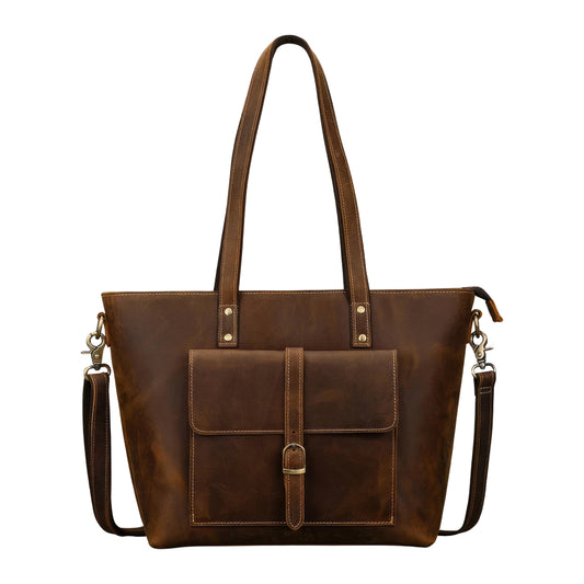 Cabas cuir vintage