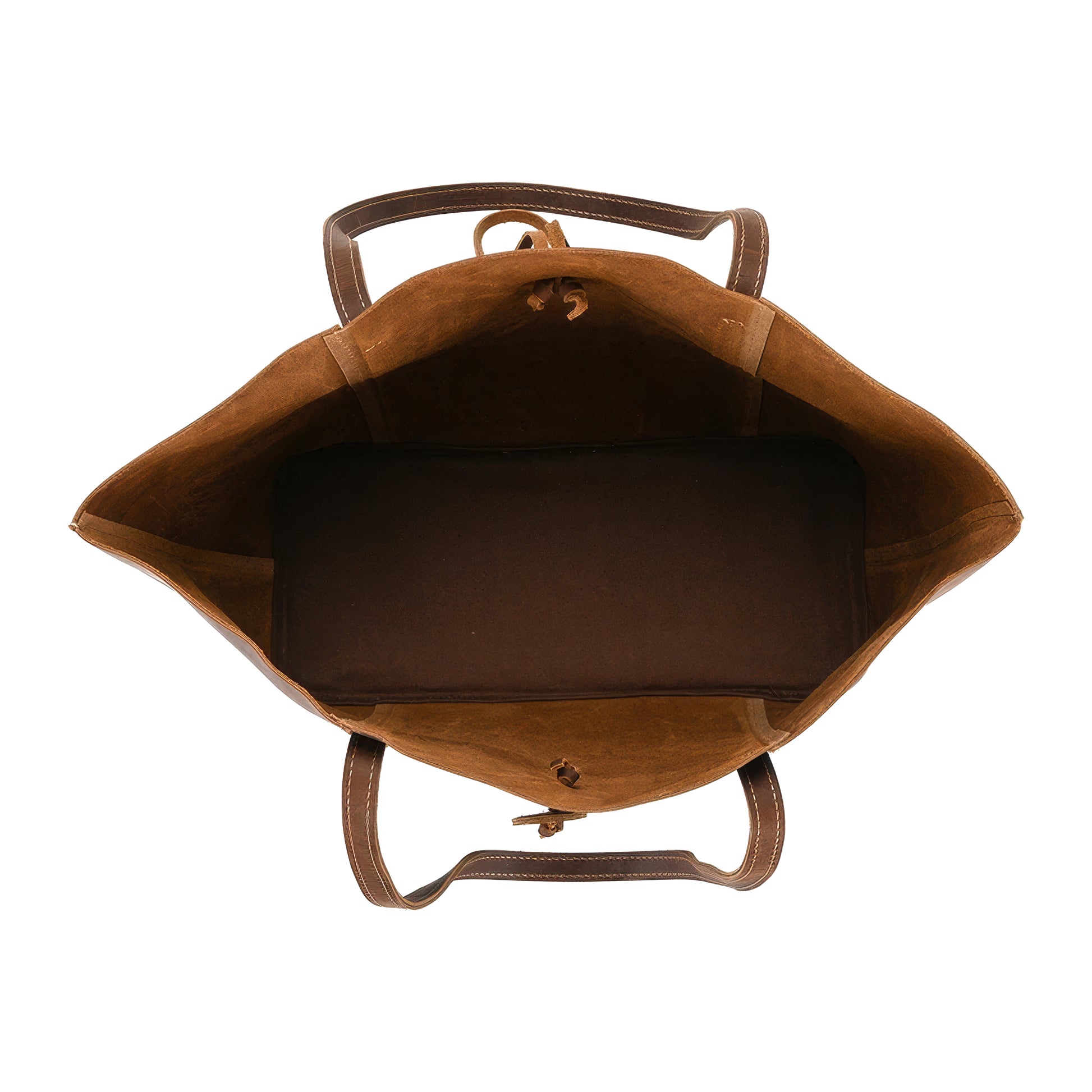 Cabas naturel poignées cuir