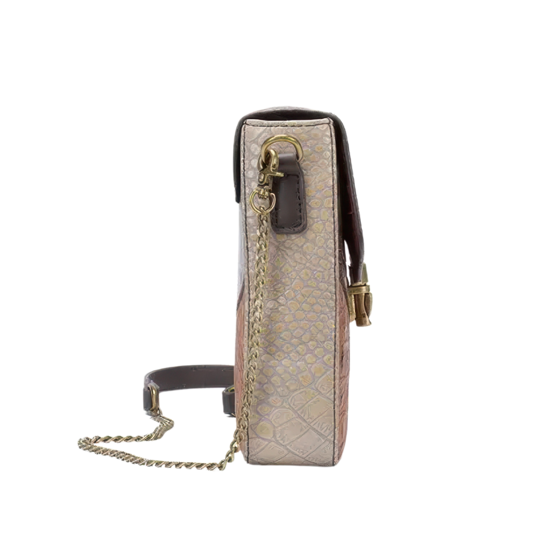 Croco cuir pochette