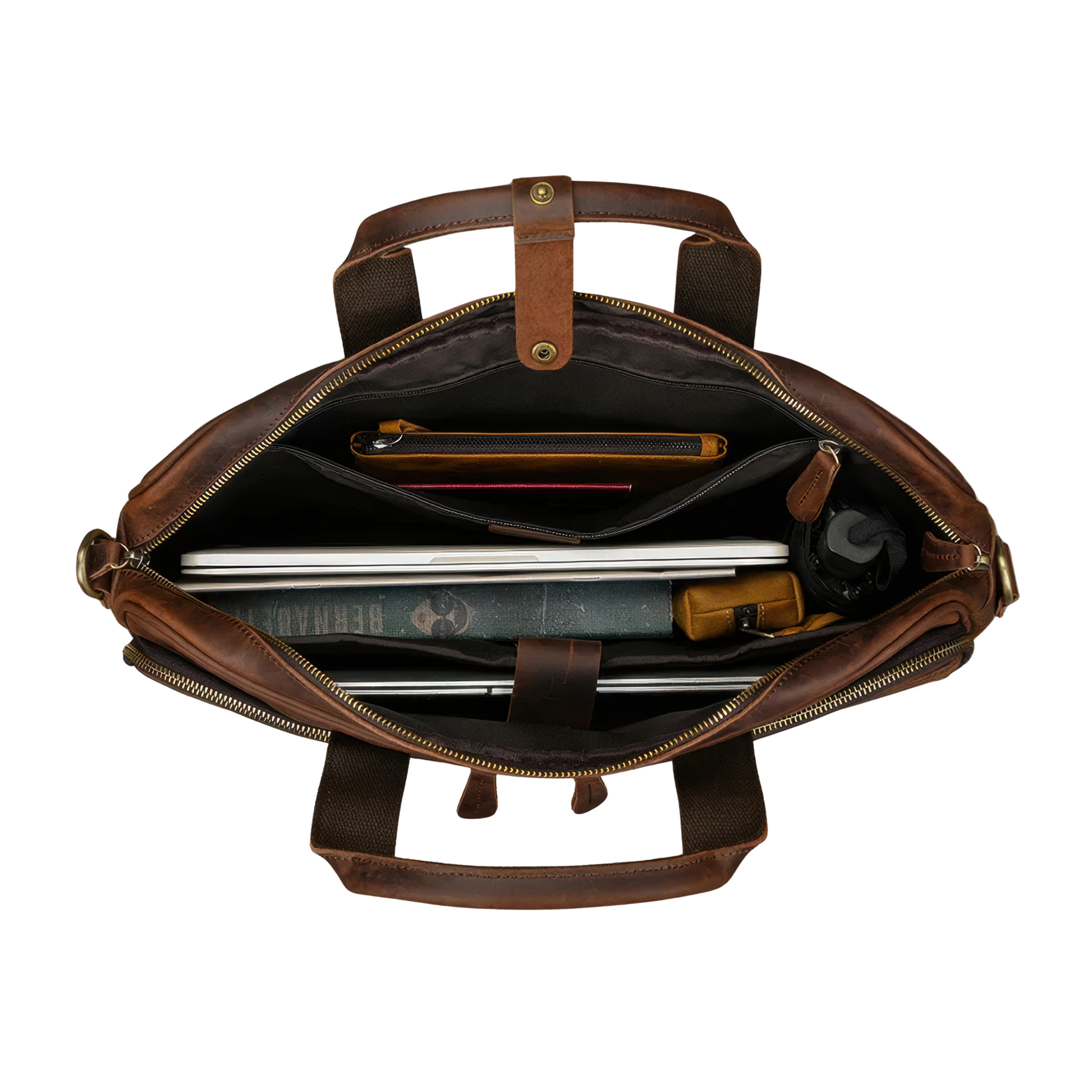 Cuir porte document homme ordinateur