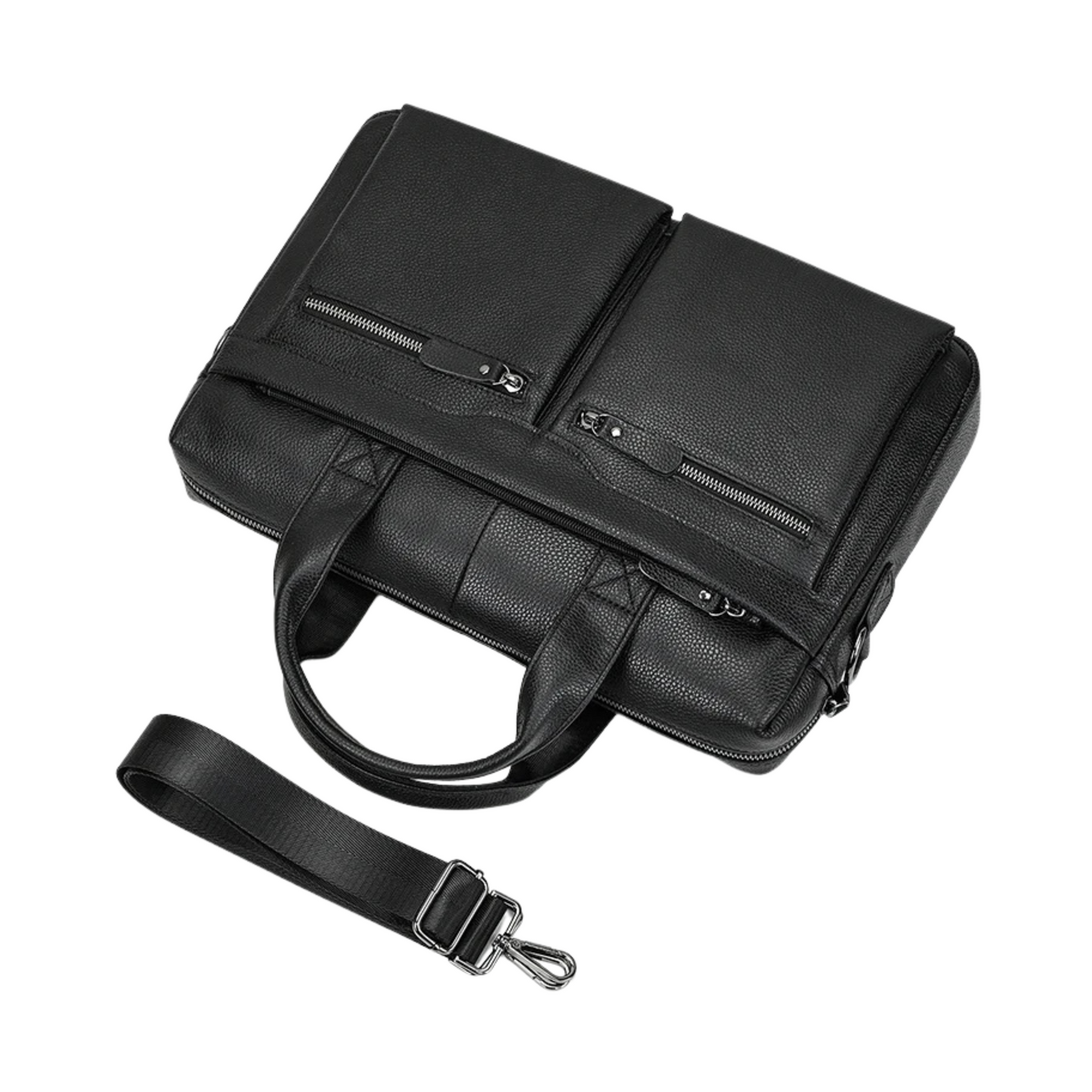 Porte Document en Cuir Noir