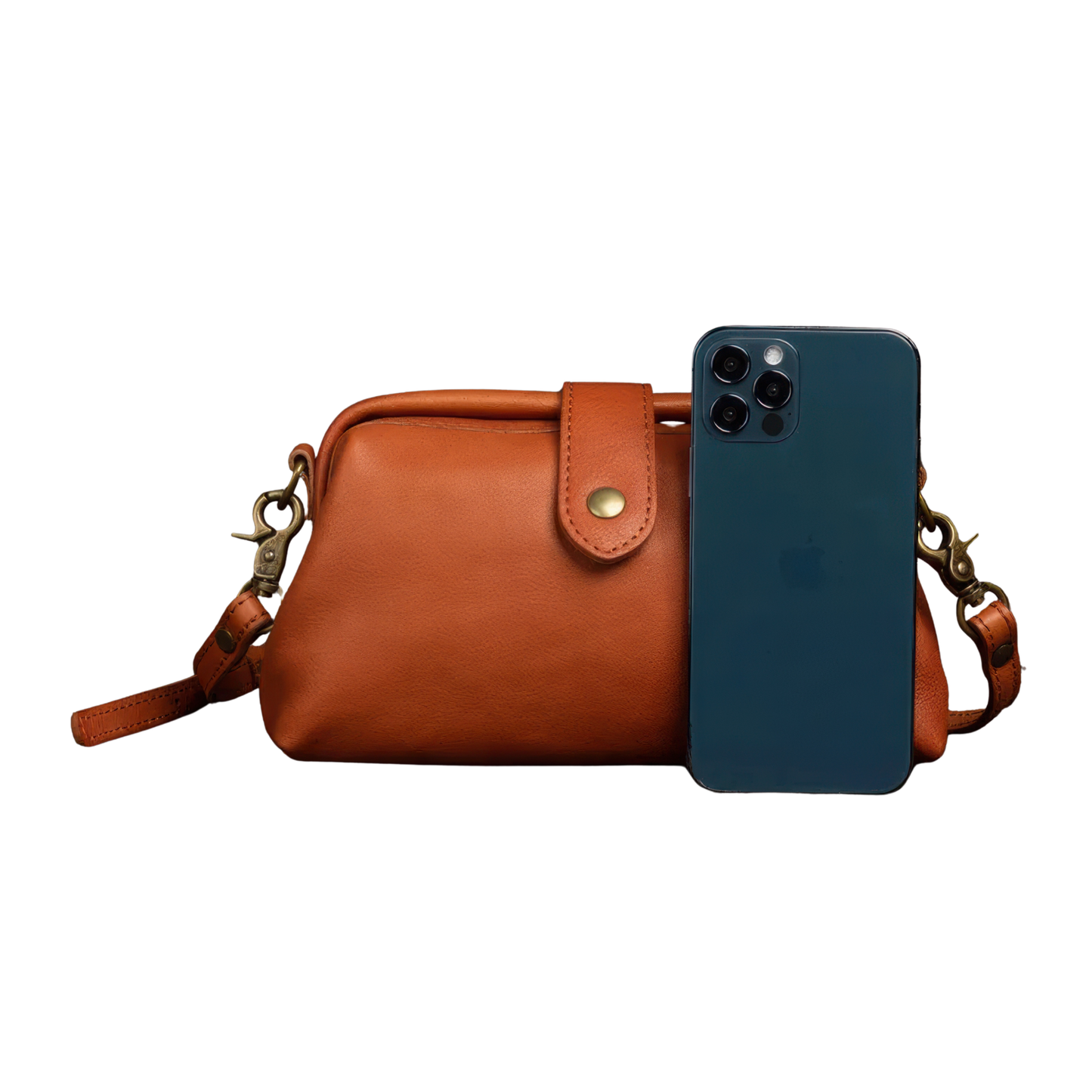 Petite pochette à bandoulière en cuir femme