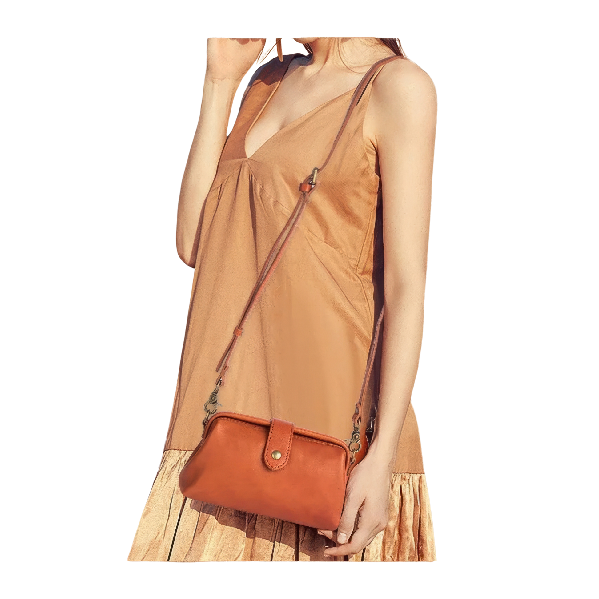 Petite pochette femme cuir bandoulière 