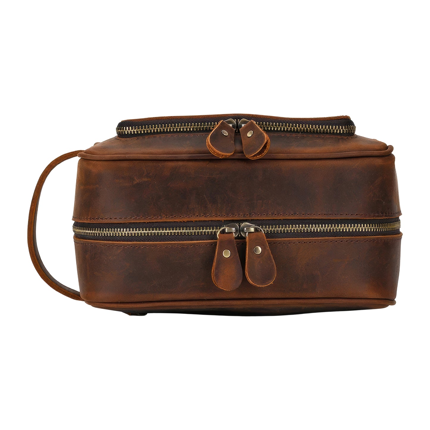 Petite trousse cuir de voyage toilette