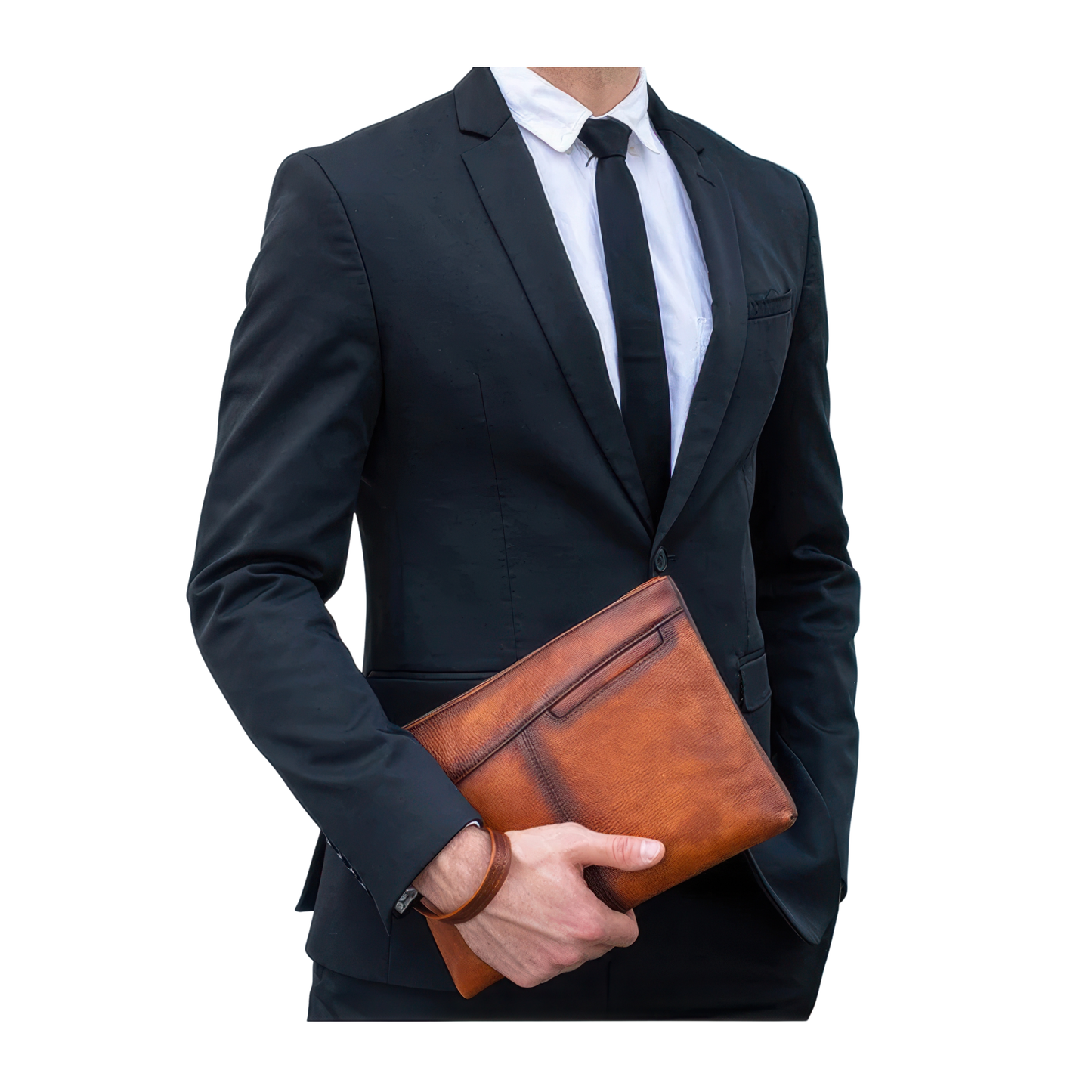 Pochette a main hommes cuir