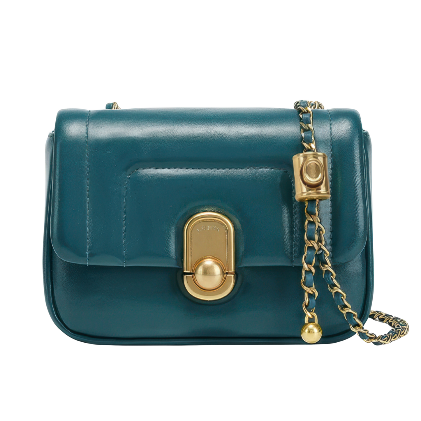Pochette Cuir Bleu Turquoise