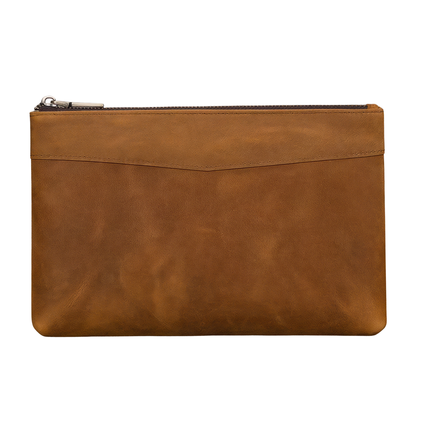 Pochette cuir marron homme