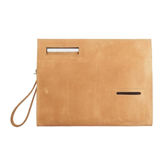 Pochette document cuir
