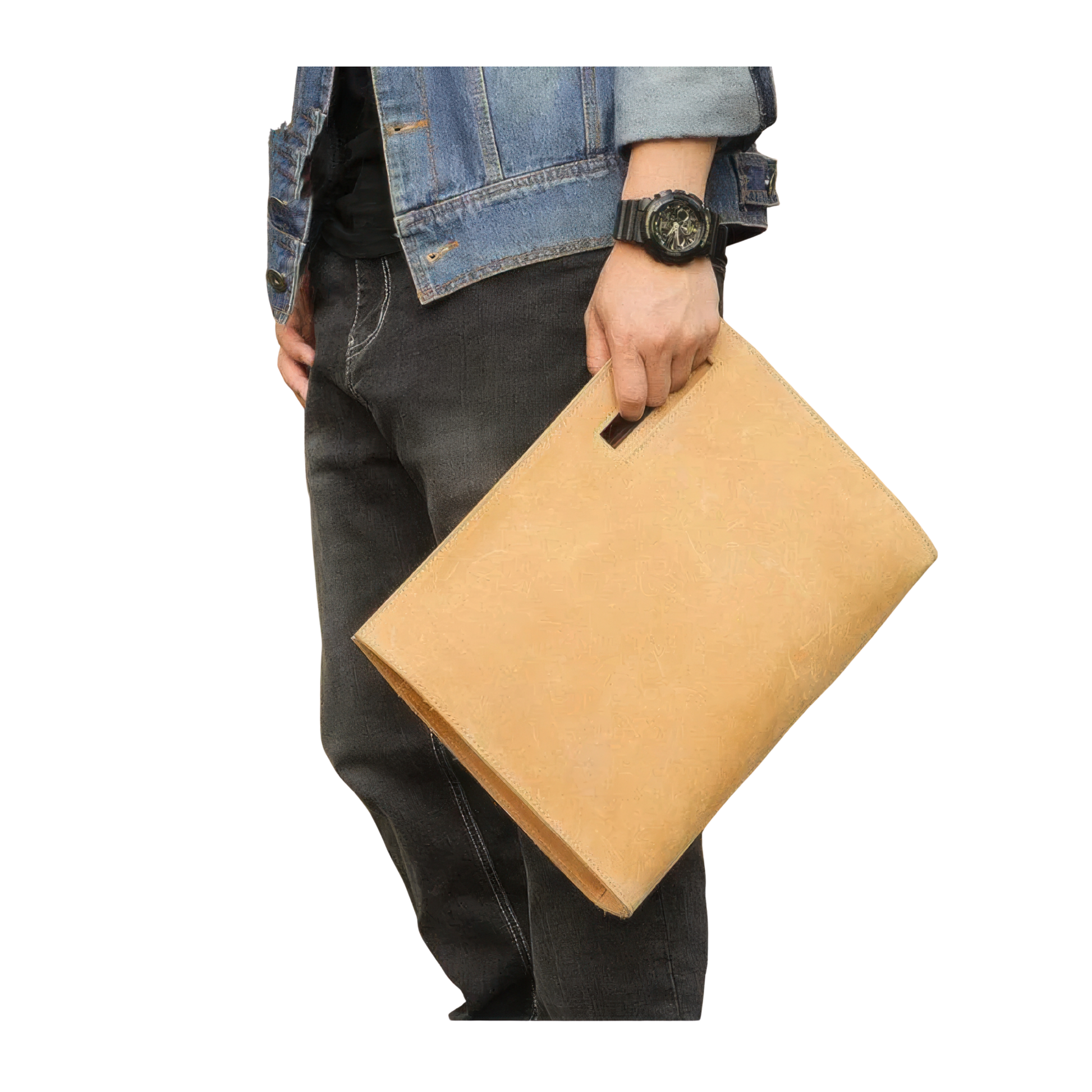 Pochette document cuire