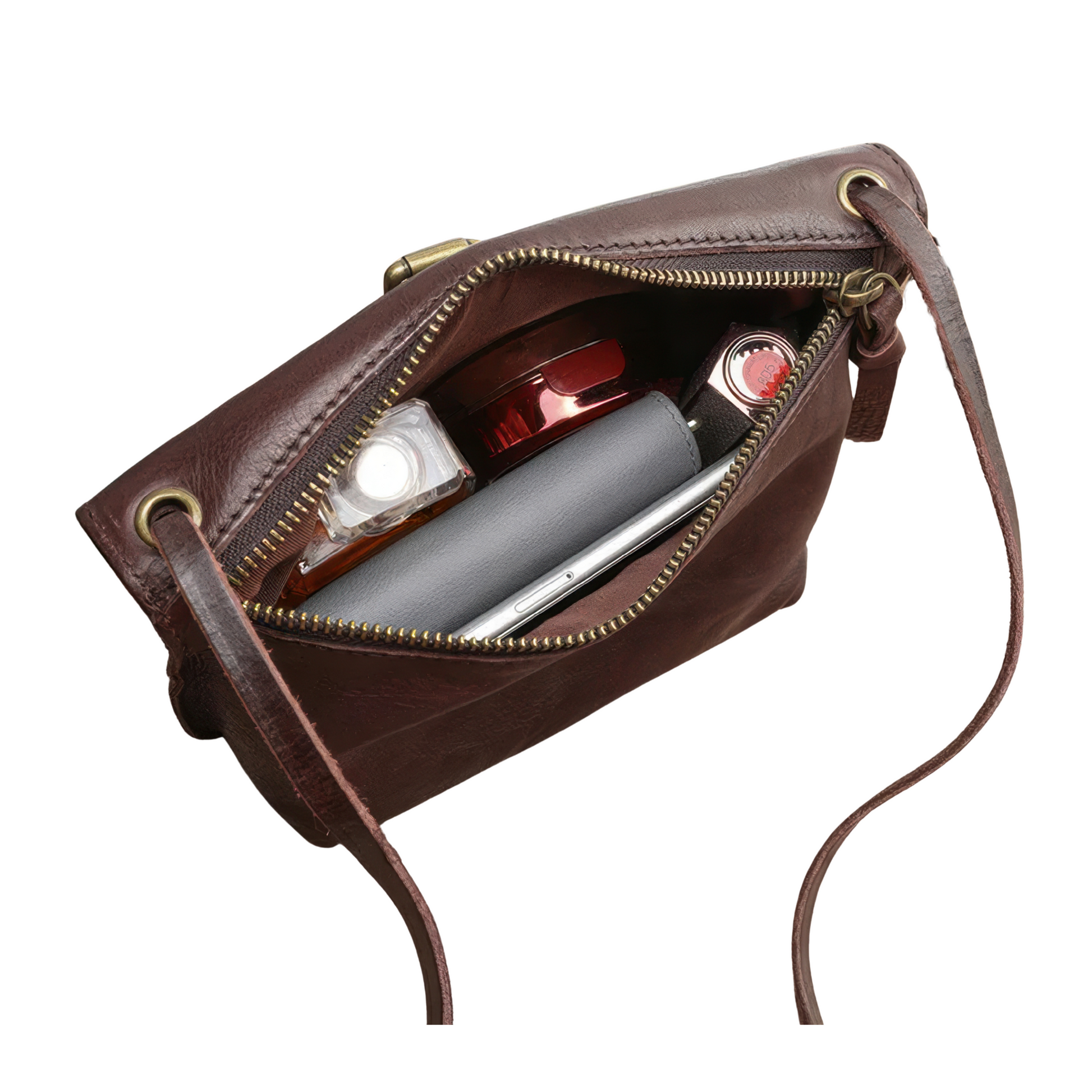 Pochette femme bandoulière cuir