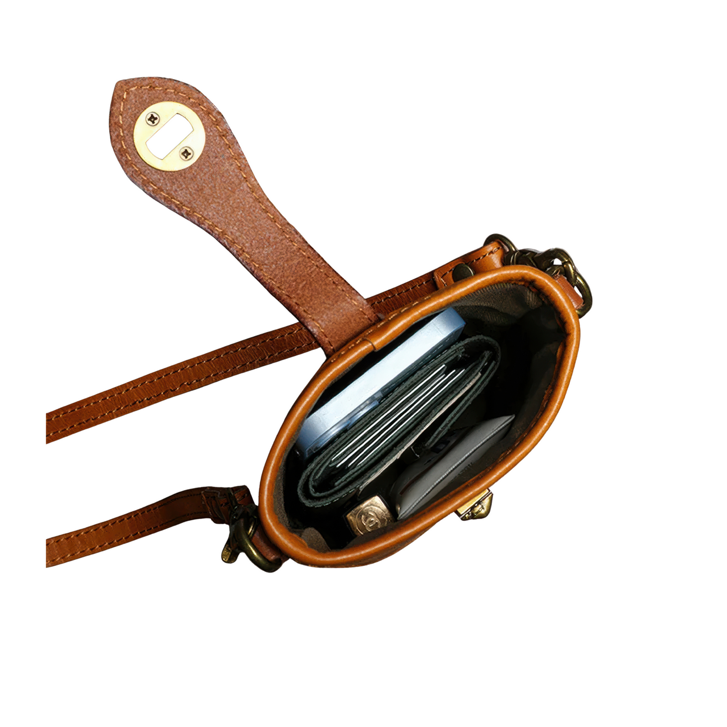 Pochette femme téléphone cuir