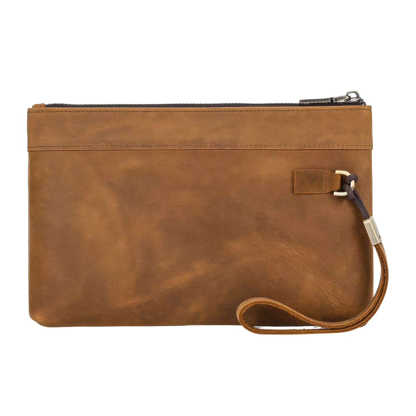 Pochette homme cuir marron