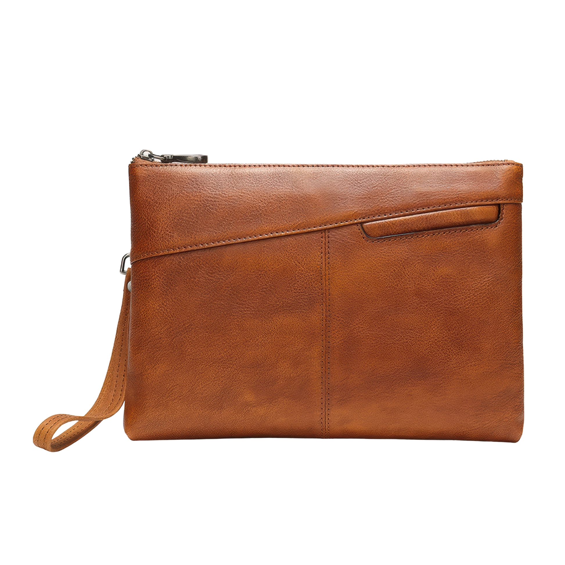 Pochette main homme cuir