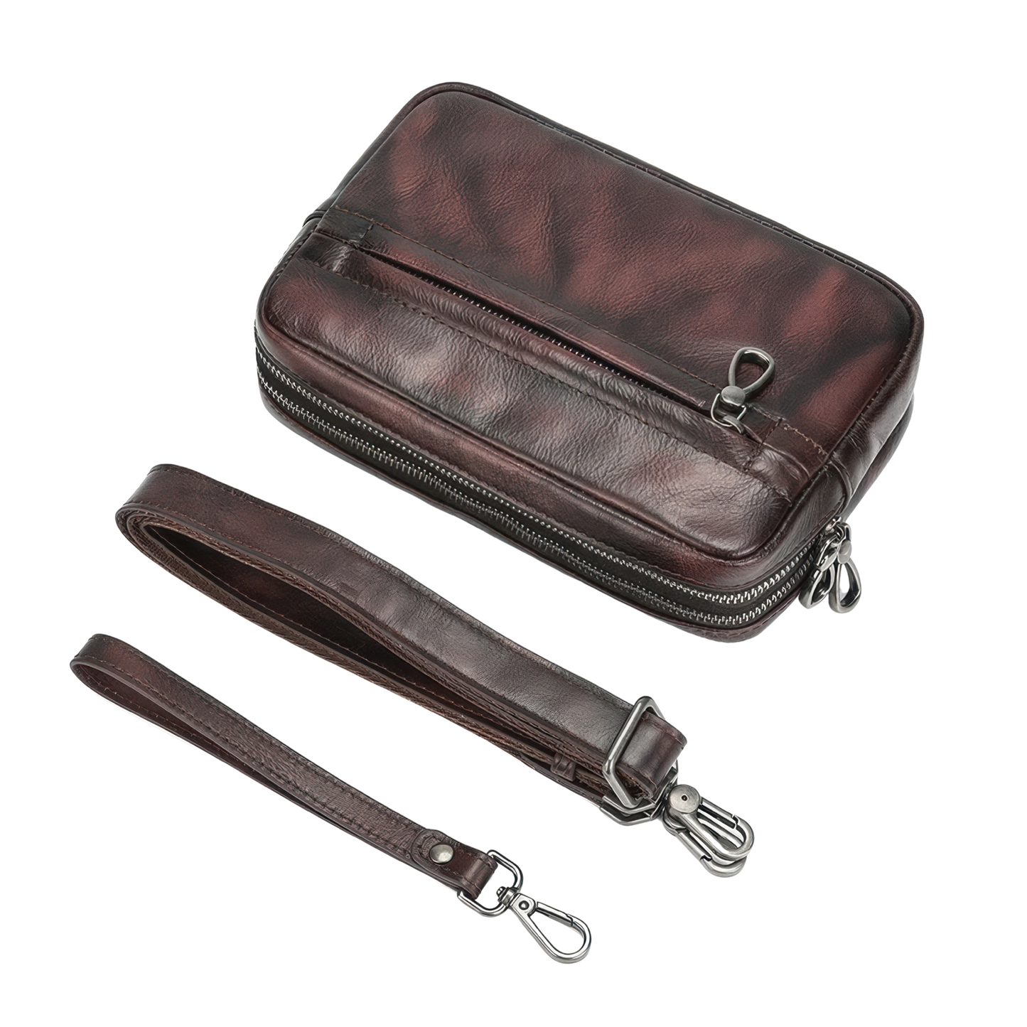 Pochette pour homme bandoulière cuir