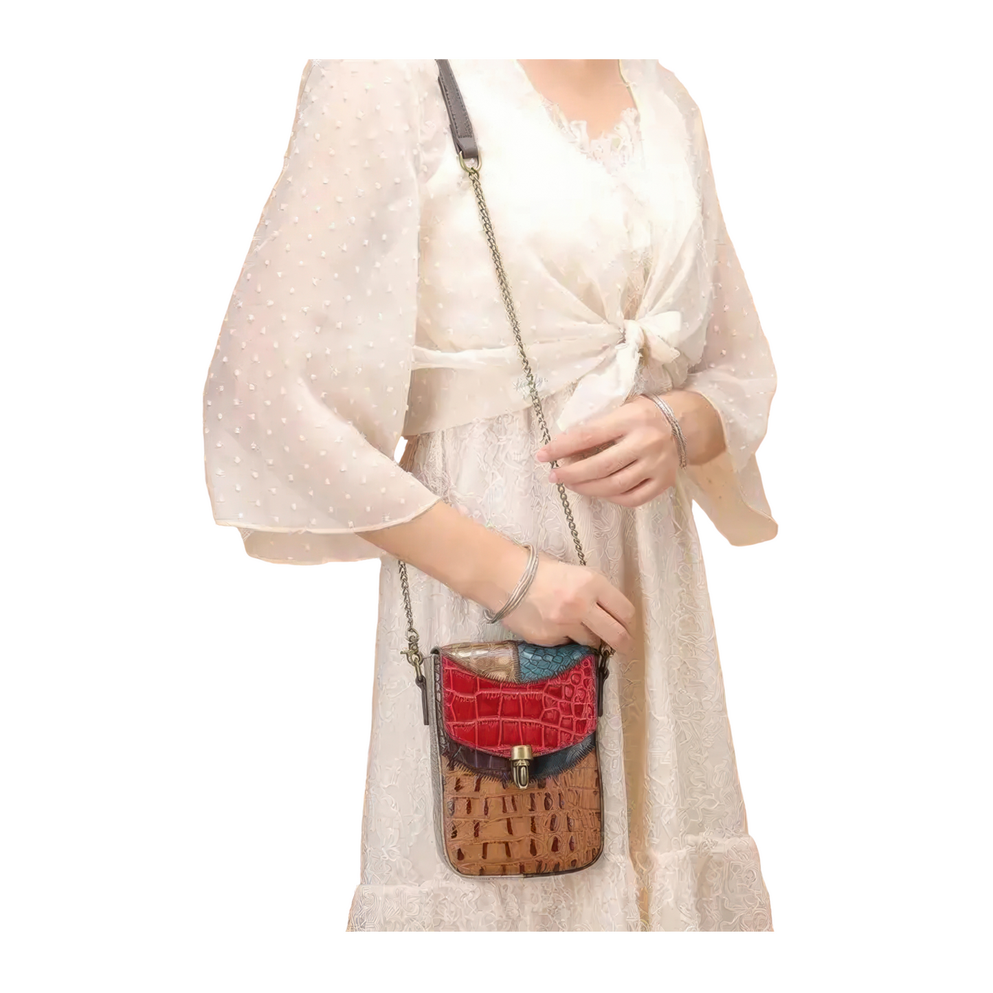 Pochettes cuir croco