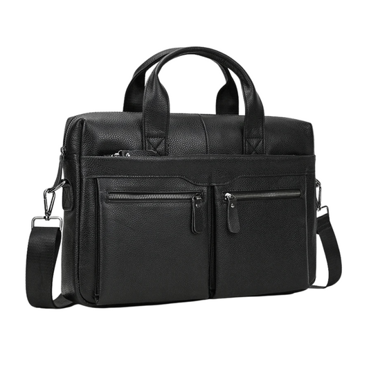Porte Document en Cuir Noir