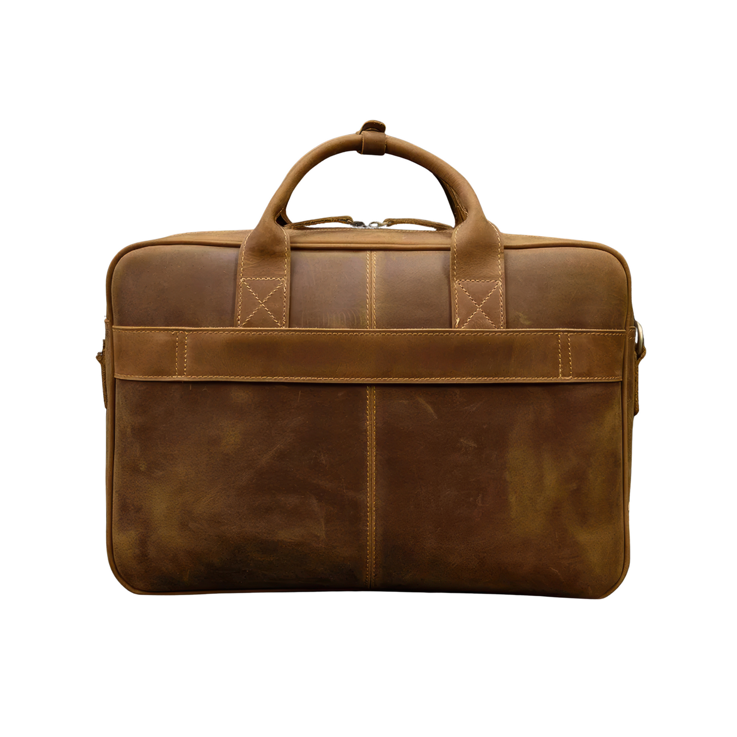 Porte documents cuir camel