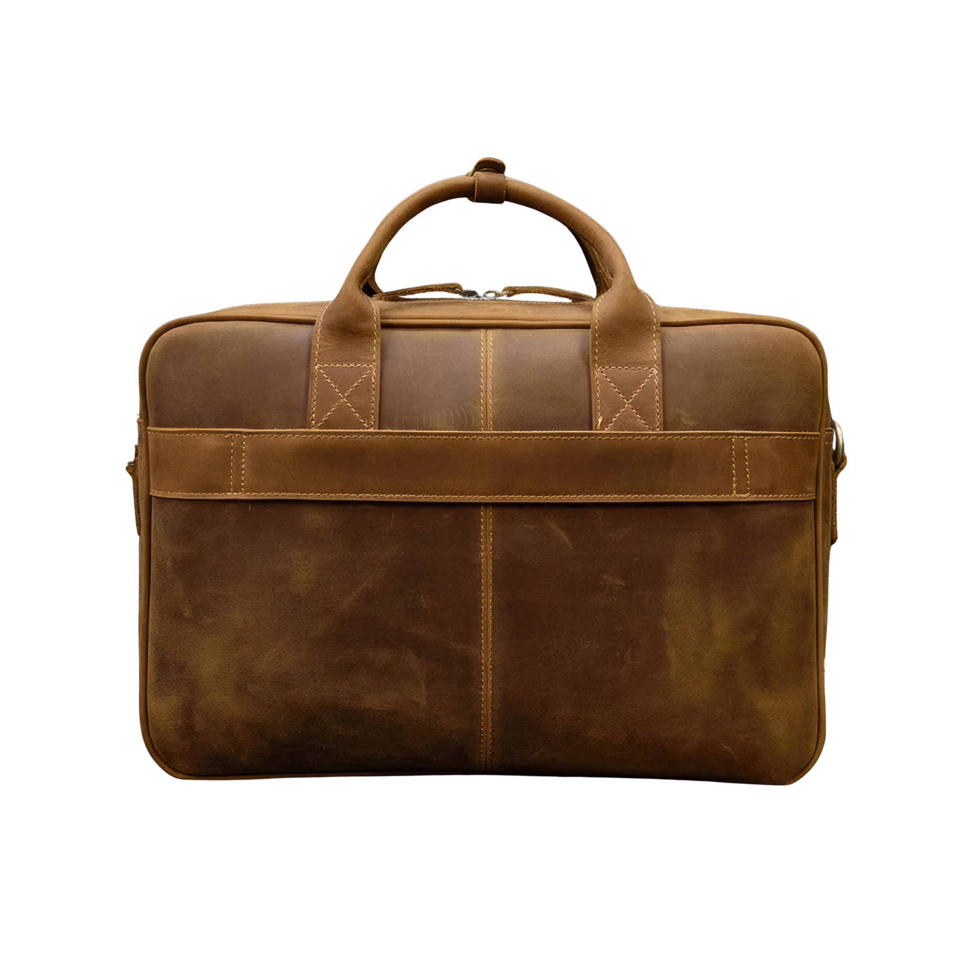 Porte documents cuir camel