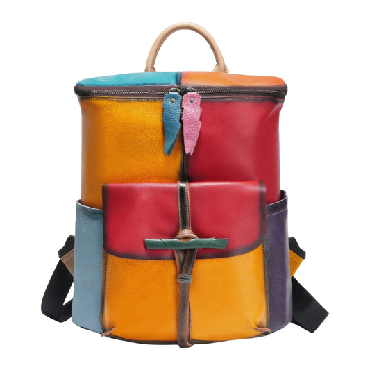 Sac a dos cuir colore femme