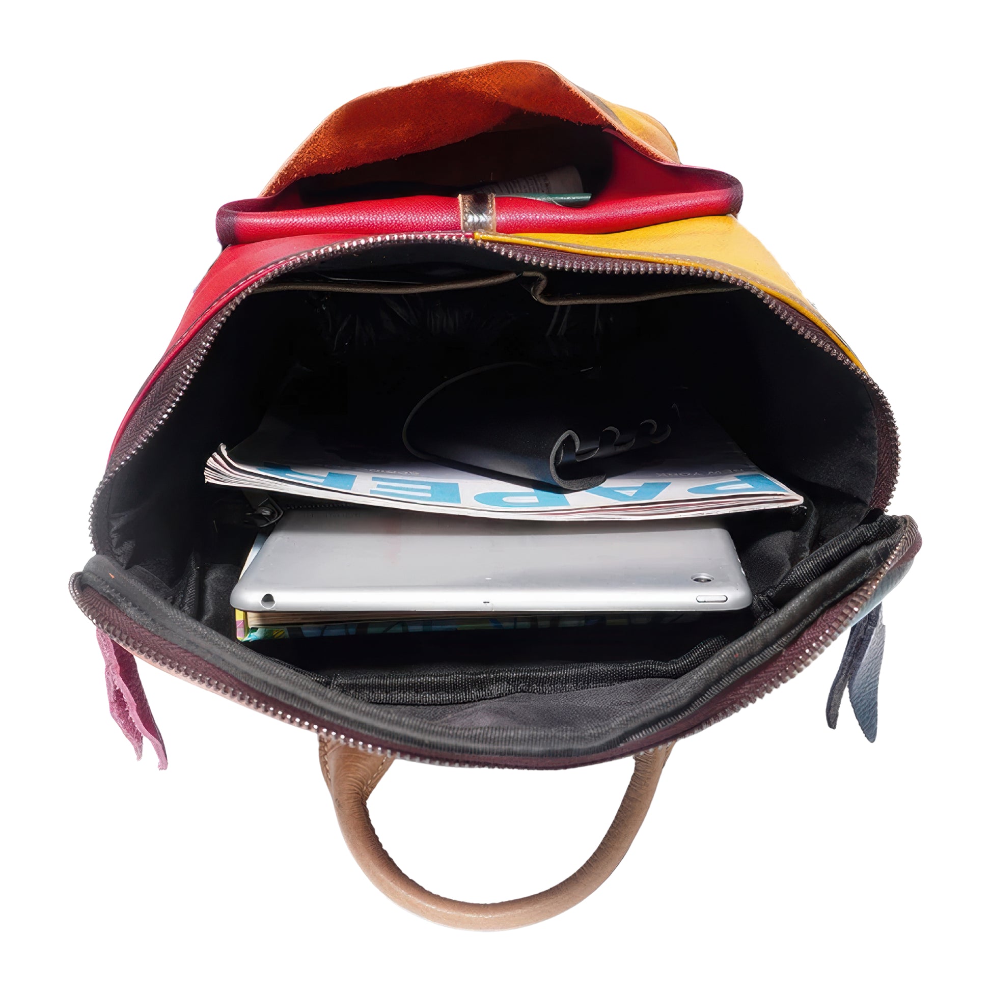 Sac a dos cuir colore femmes