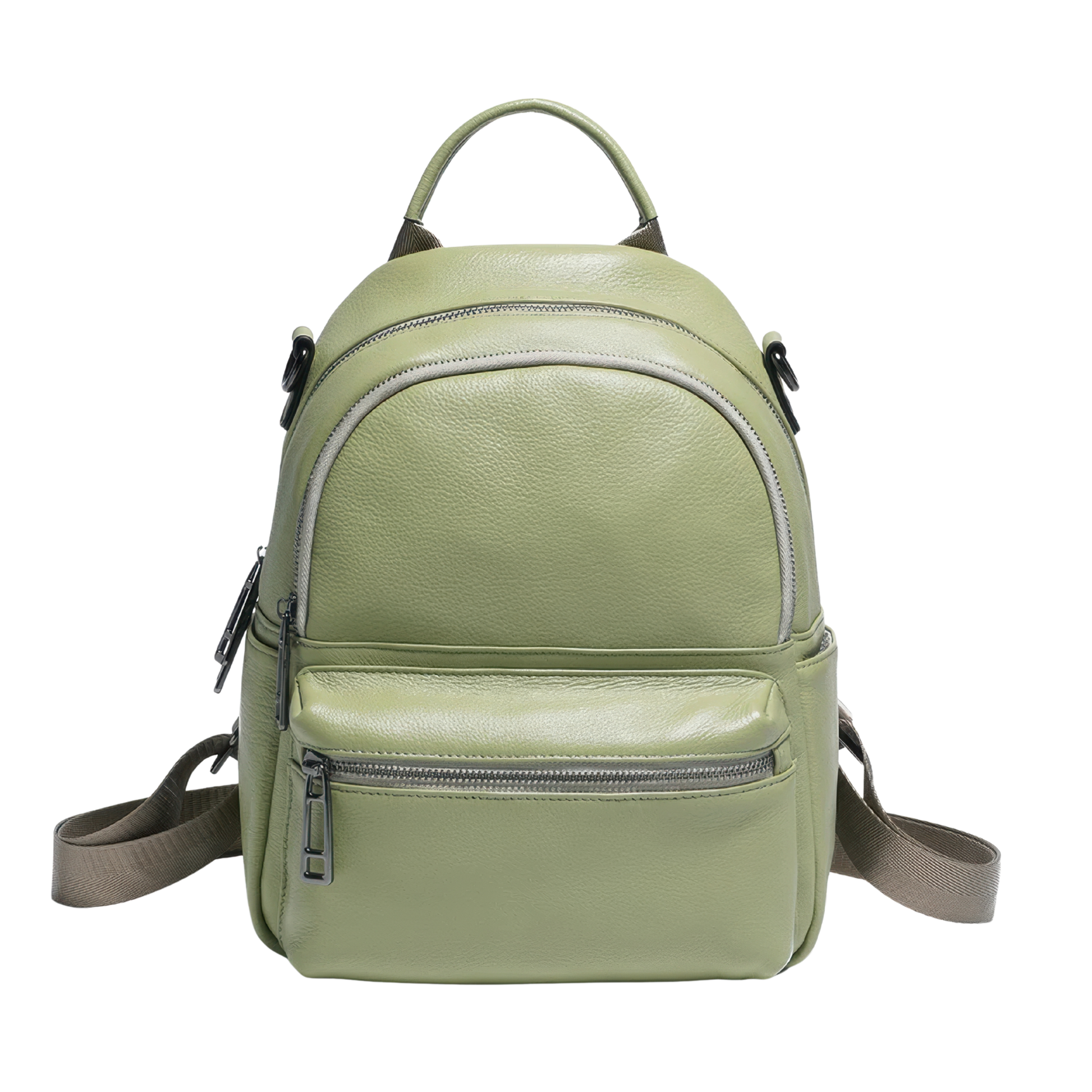 Sac a dos cuir vert