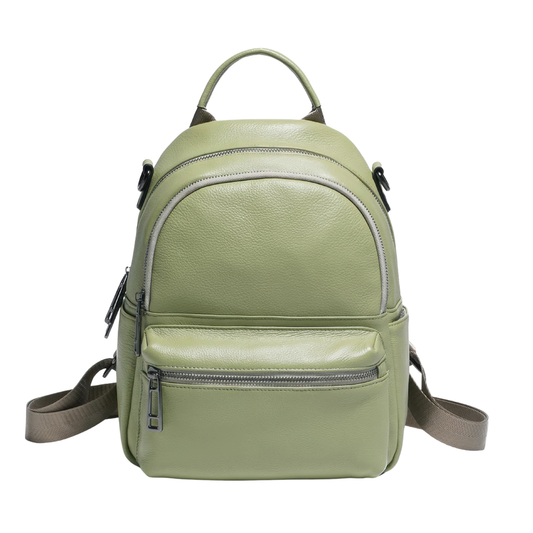 Sac a dos cuir vert