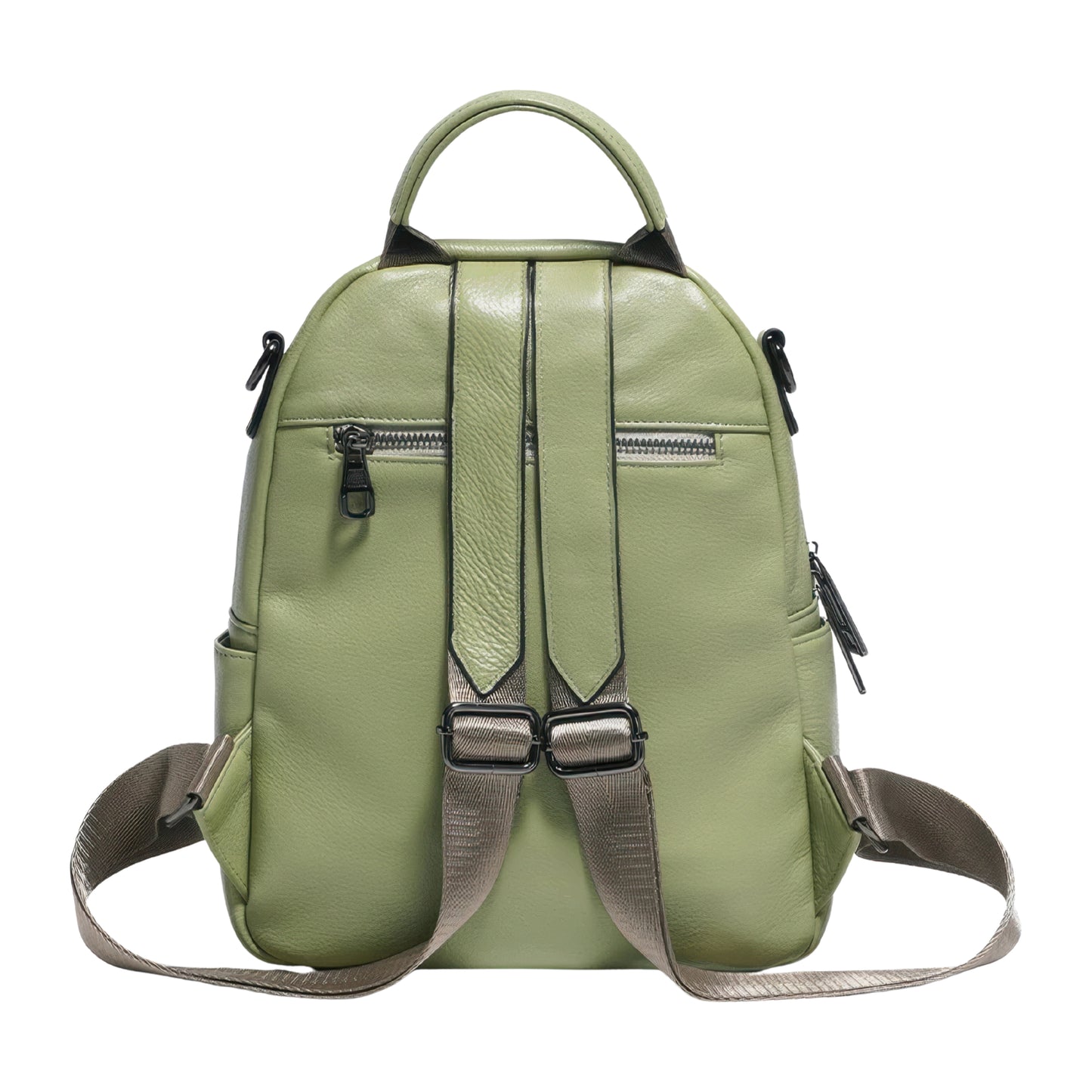 Sac a dos en cuir vert