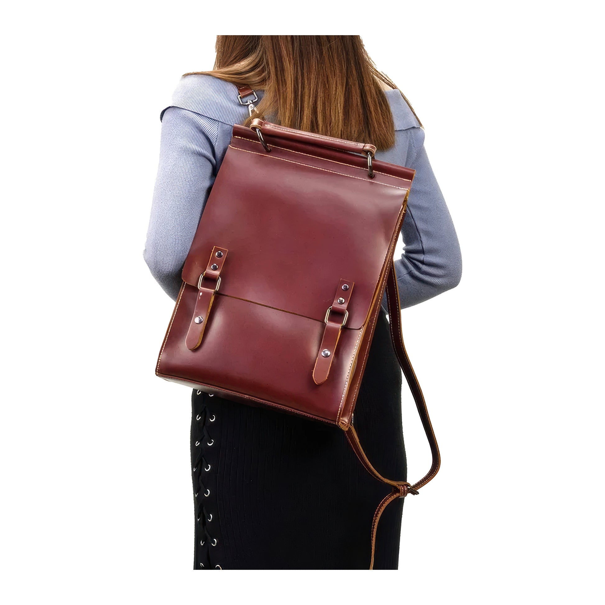 Sac a dos en cuir vintage femme