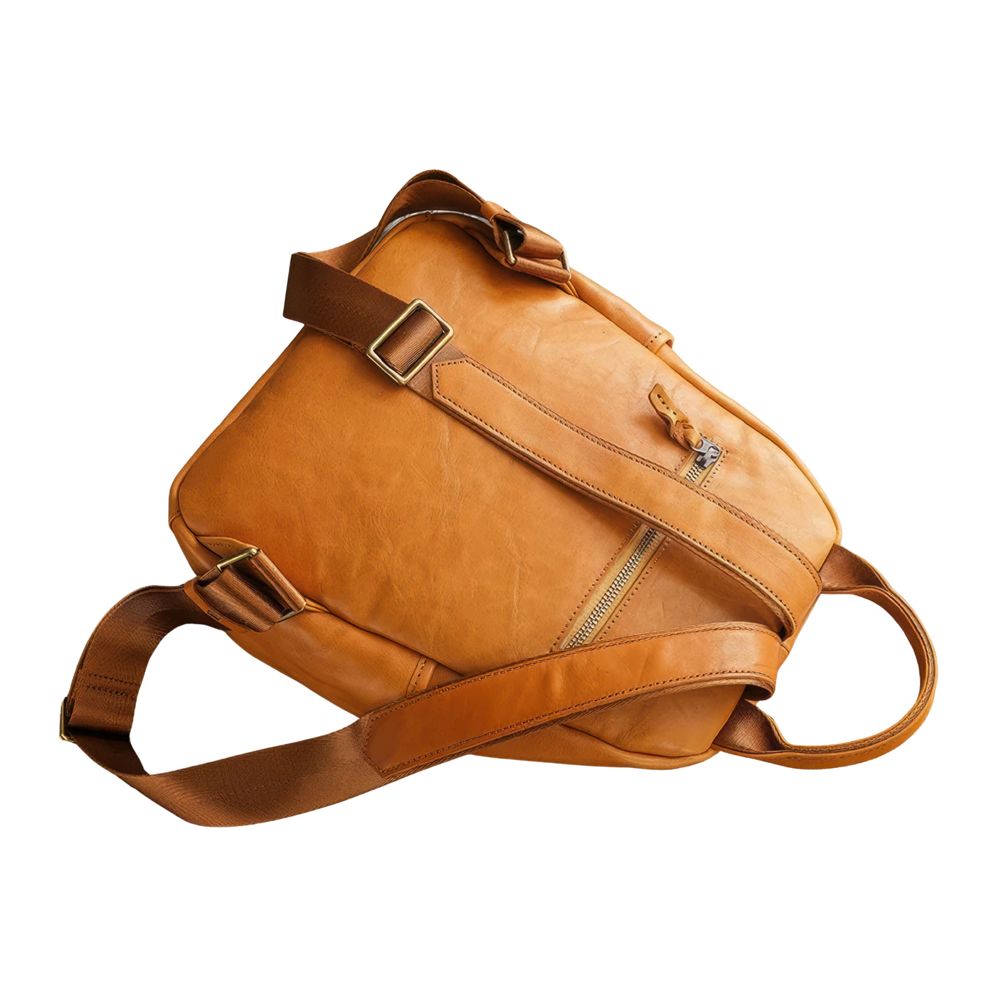 Sac à dos femme cuir naturel bio