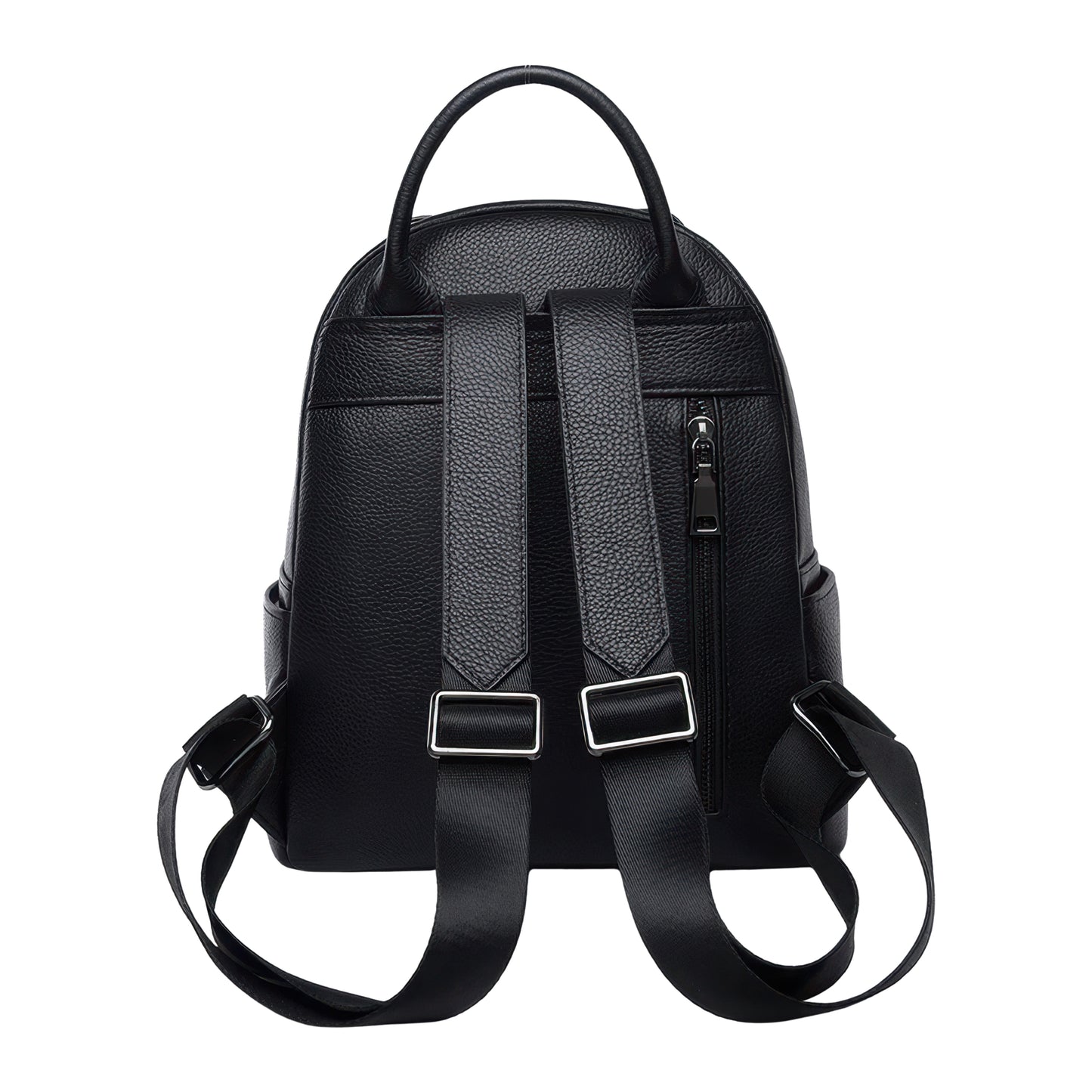 Sac a dos noir cuir femme