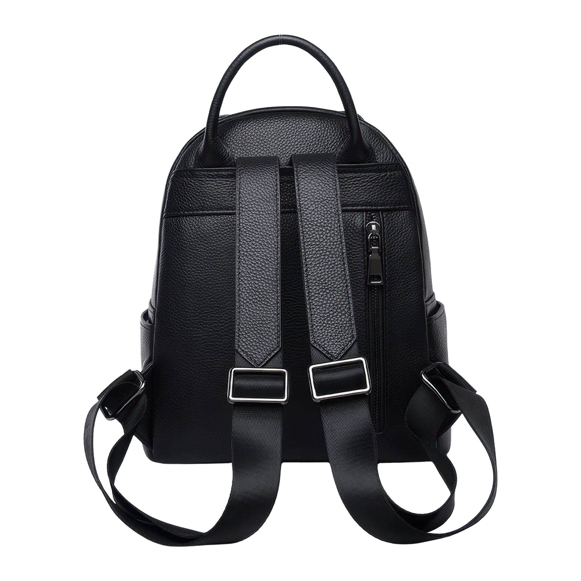Sac a dos noir cuir femme