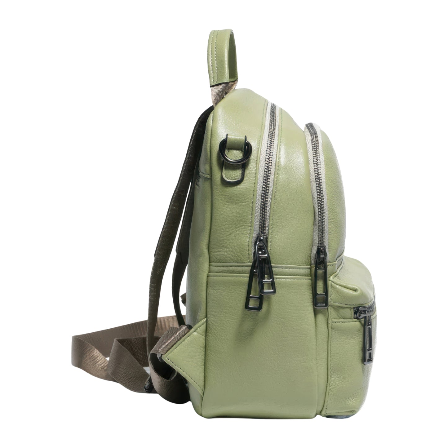 Sac a dos vert cuir