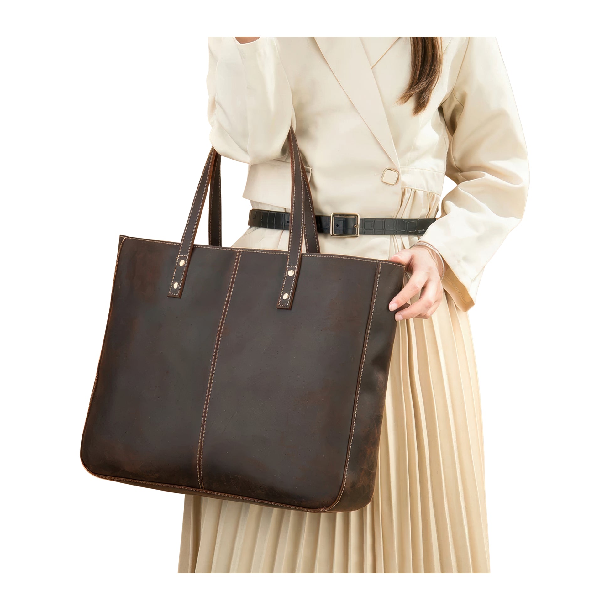 Sac a main cabas cuir