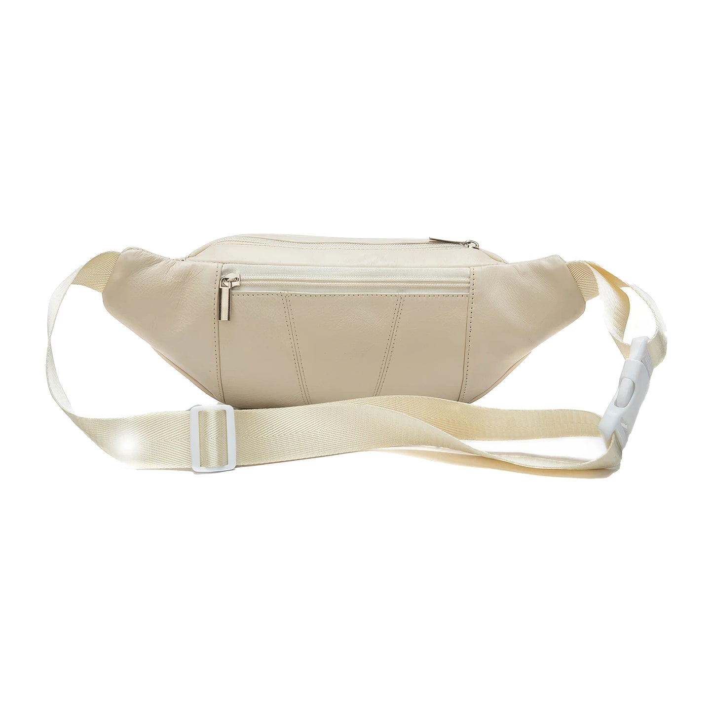 Sac banane cuir blanc
