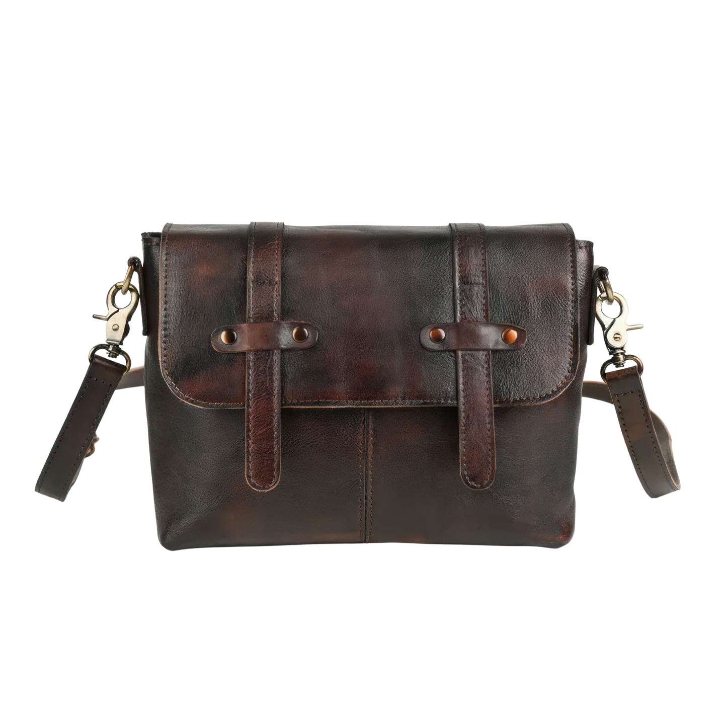 Sac besace cuir femme marron