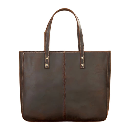 Sac cabas cuir marron