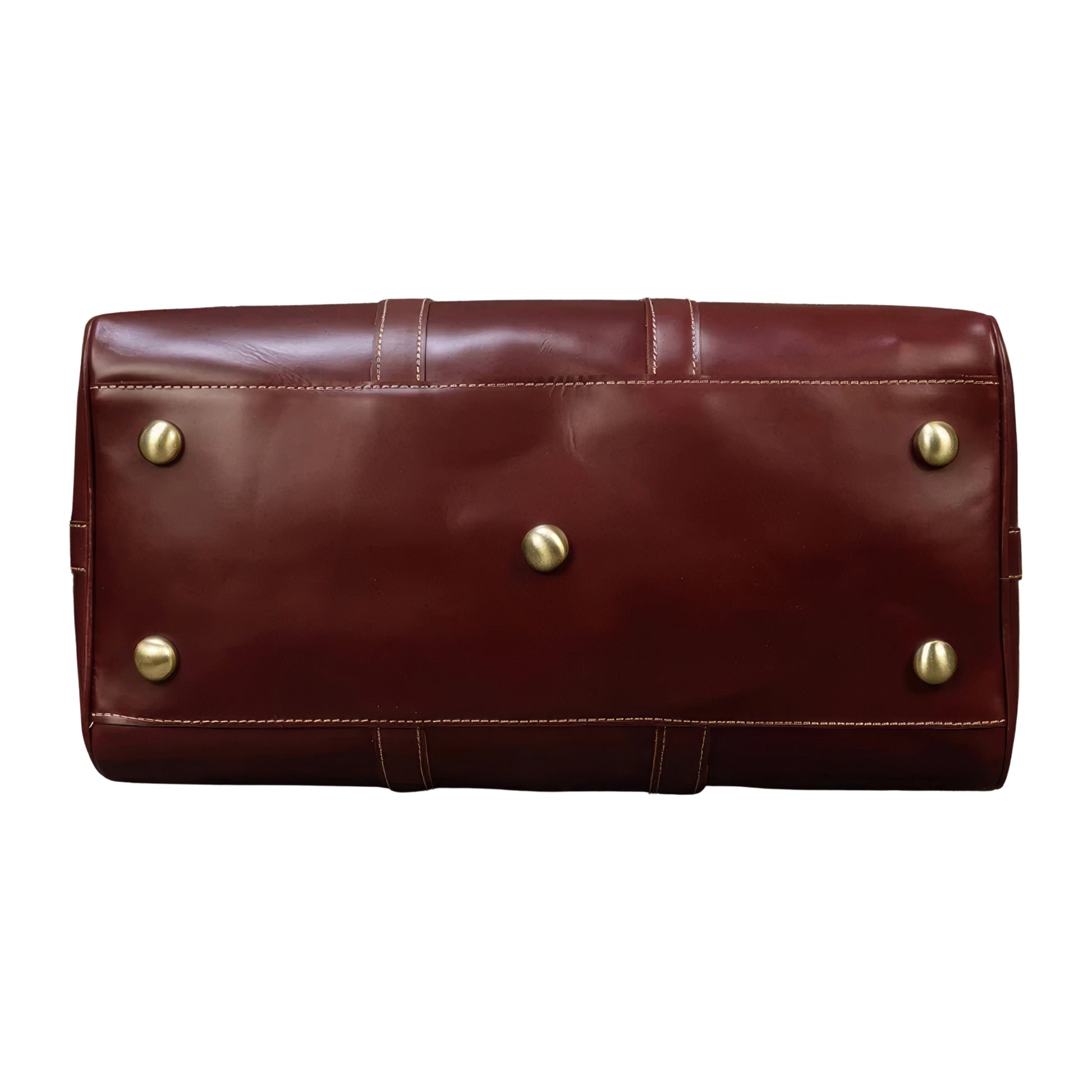 Sac de voyage en cuir bordeau
