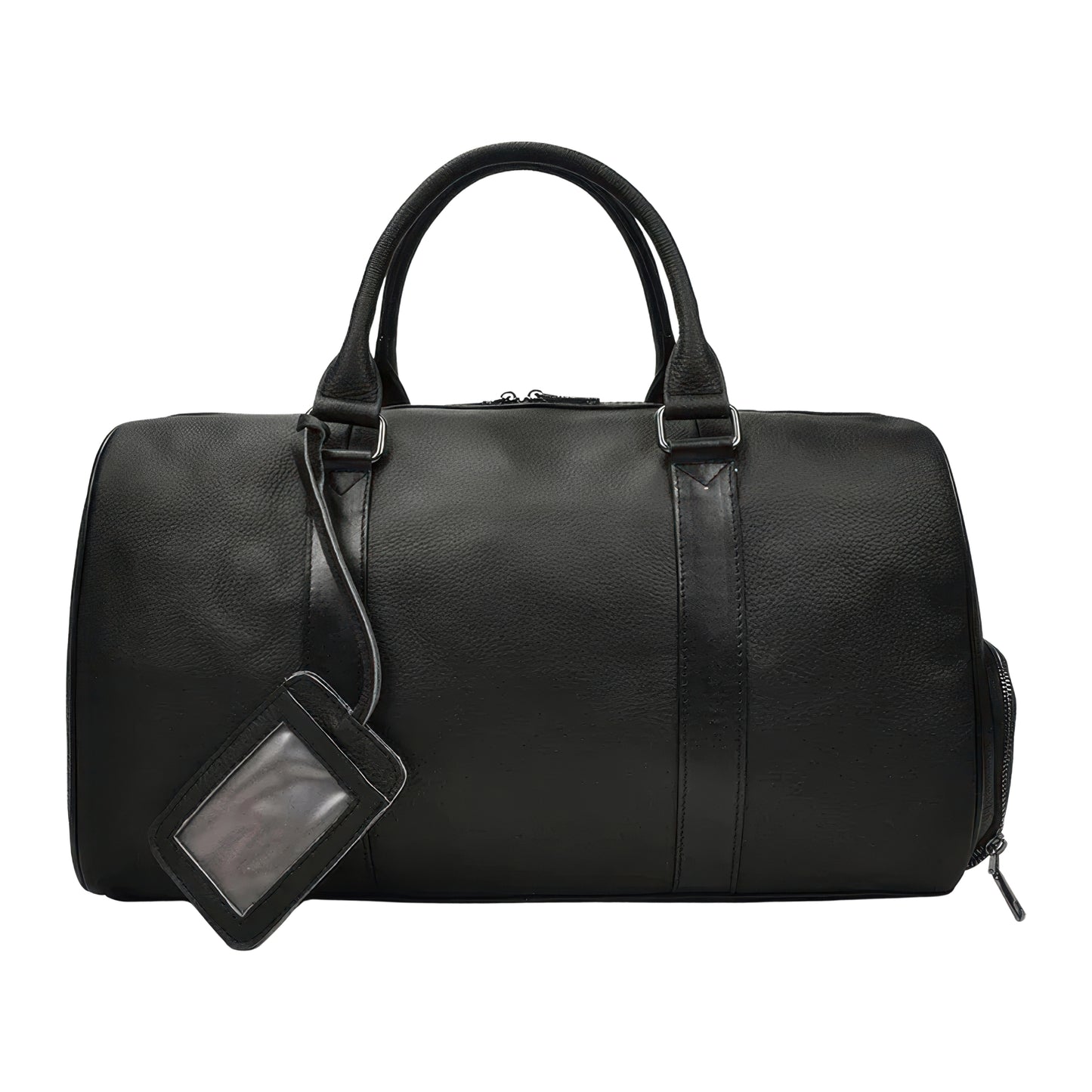 Sac de voyage en cuir noir femme