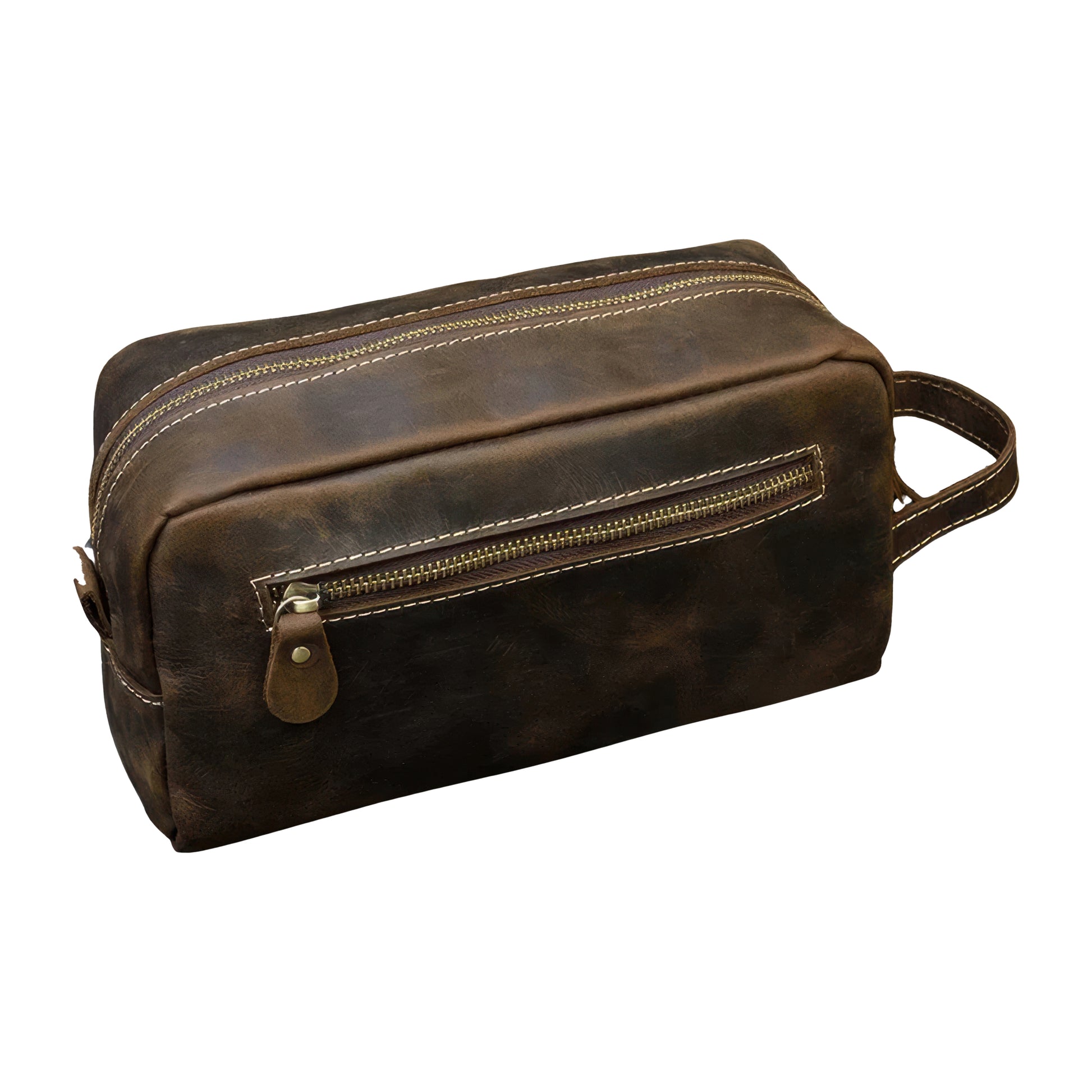 Sac de voyage trousse de toilette cuir