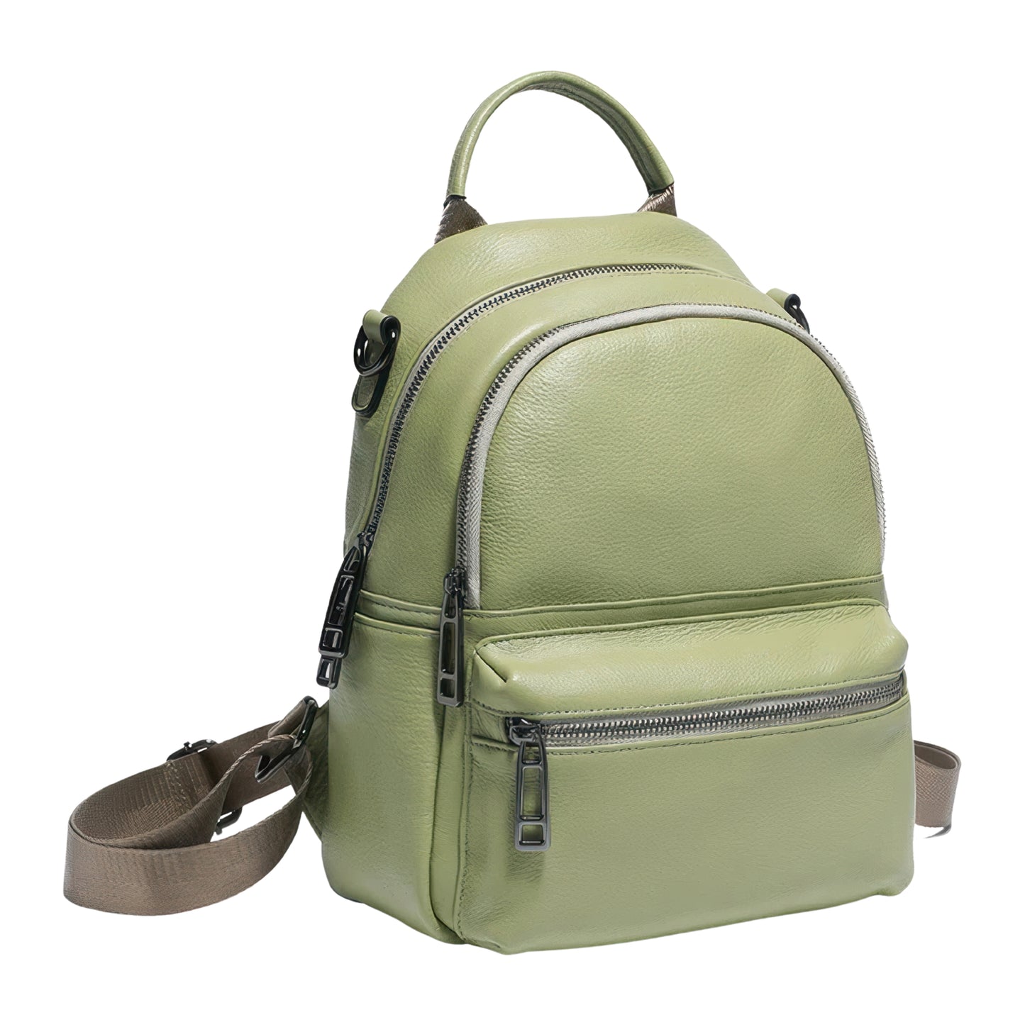 Sacs a dos en cuir vert