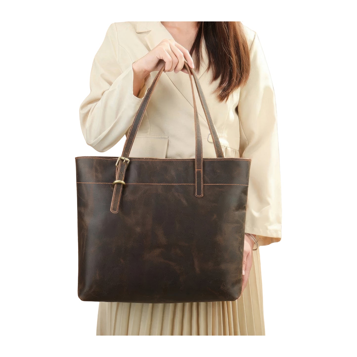 Sacs cabas cuir vieilli