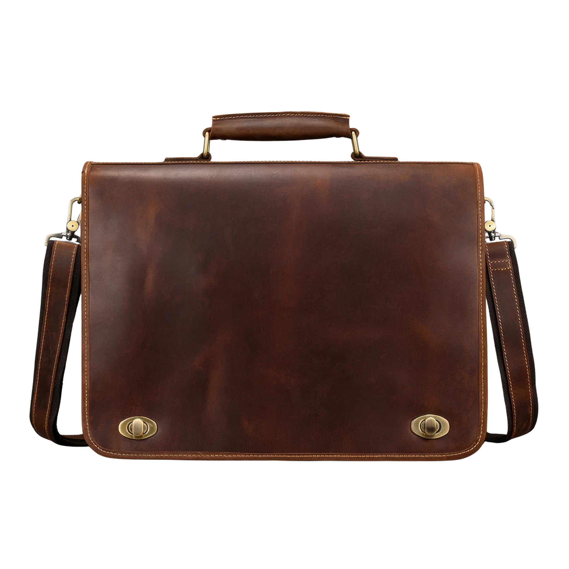 Serviette 2 soufflets cuir