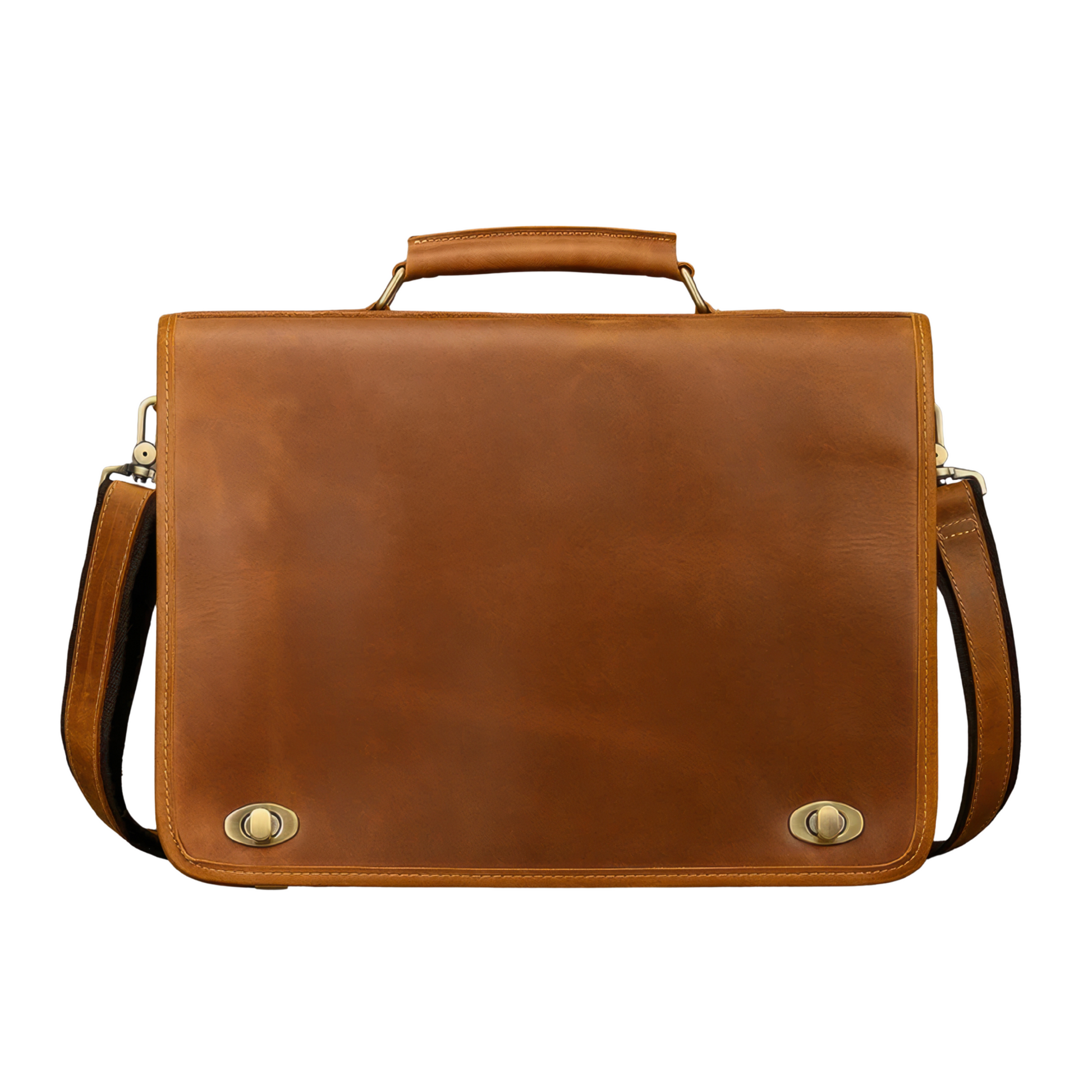 Serviette cuir 2 soufflets