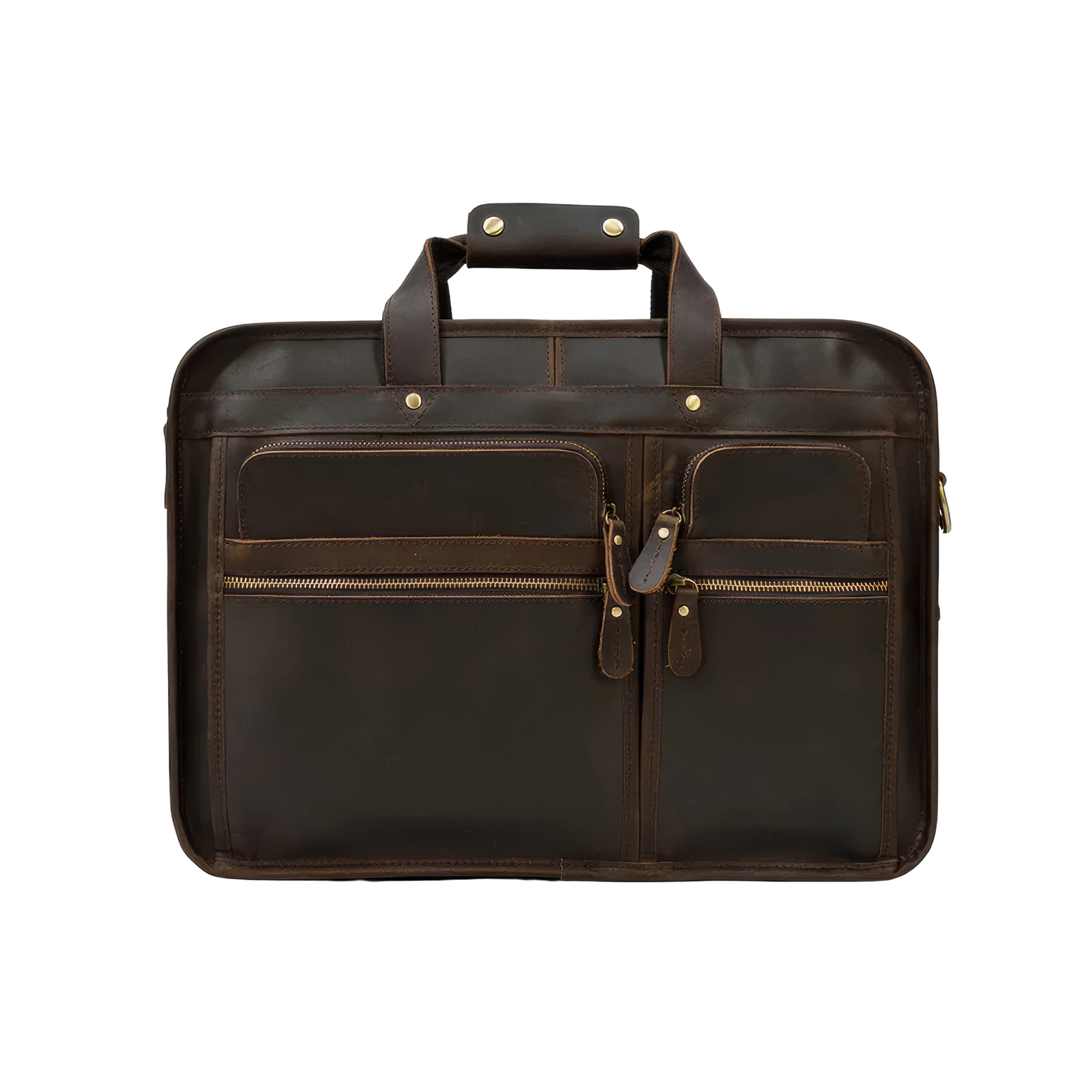 Serviette marron cuir homme