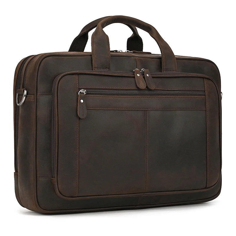 Serviette porte ordinateur cuir